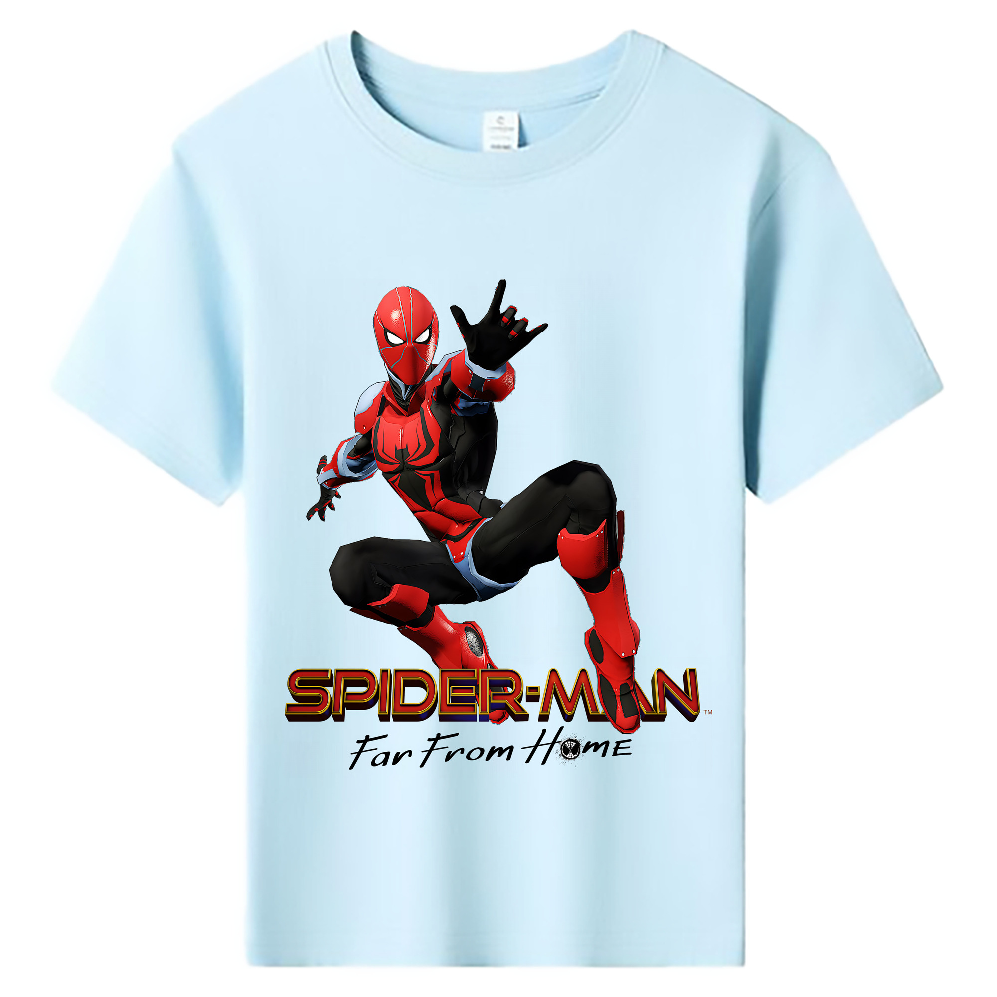 （画像用） Spider Man スパイダーマン 綿100％キッズTシャツ（フロントプリント）
